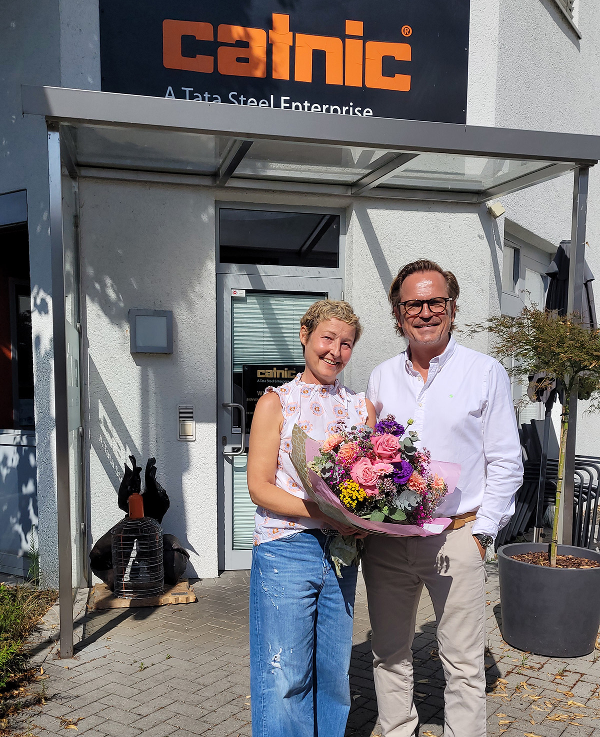 Kerstin mit Blumen