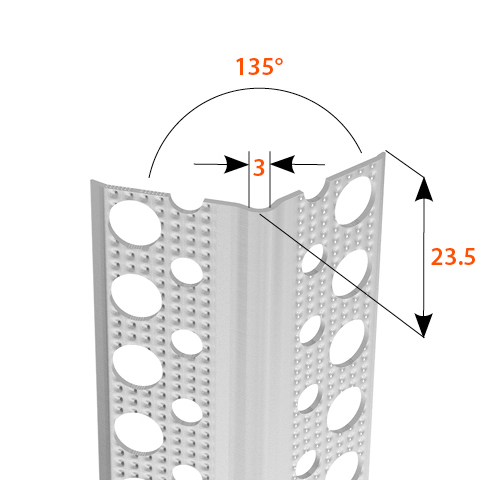 Kantenschutzprofil, 135°